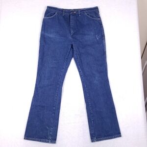 Rustler Vintage Straight Leg Denim Jeans 38x32 Blue